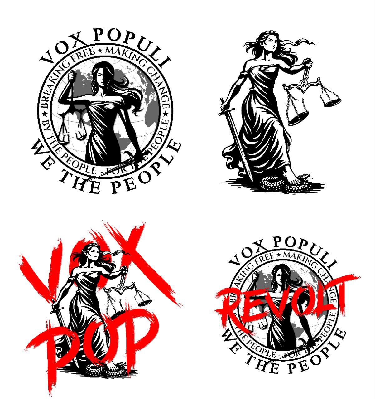 VoxPopli logo variations