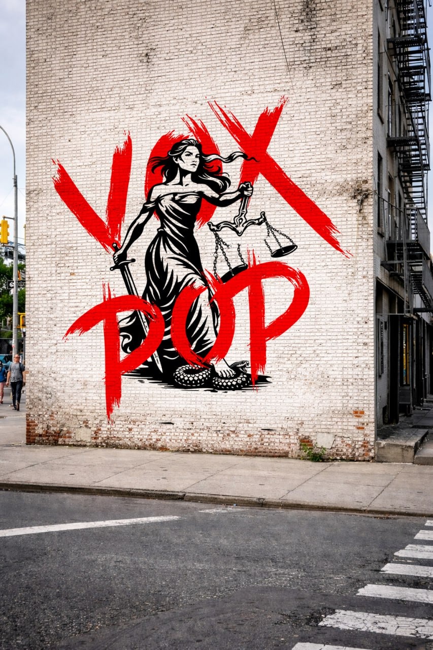 Vox Populi Lady Justice mural