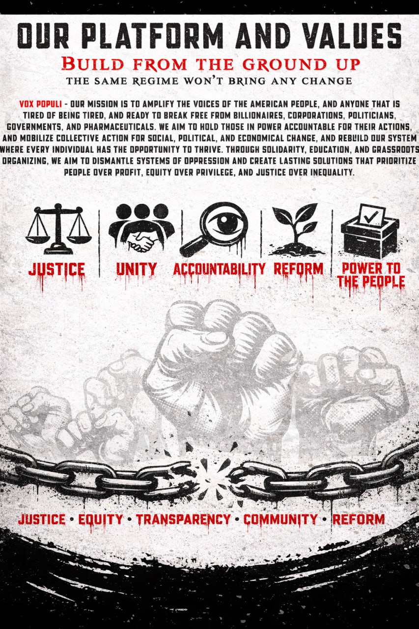 VoxPopli platform and values poster